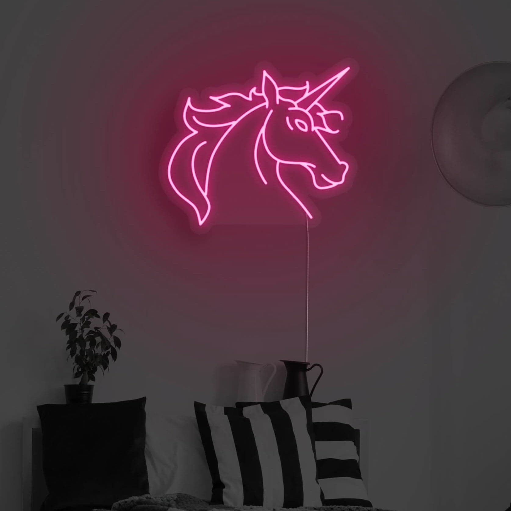 Unicorn LED Neon Sign vista 1