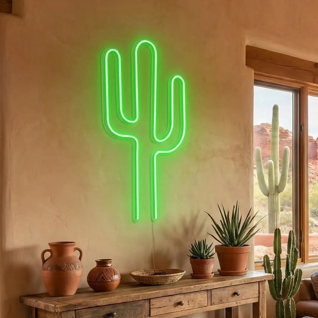 Cactus LED Neon Sign vista 1