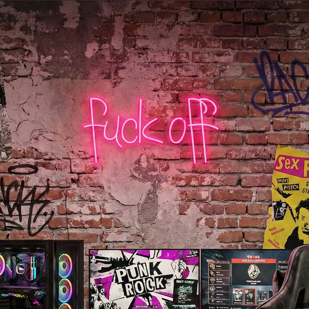 Fuck Off LED Neon Sign vista 1