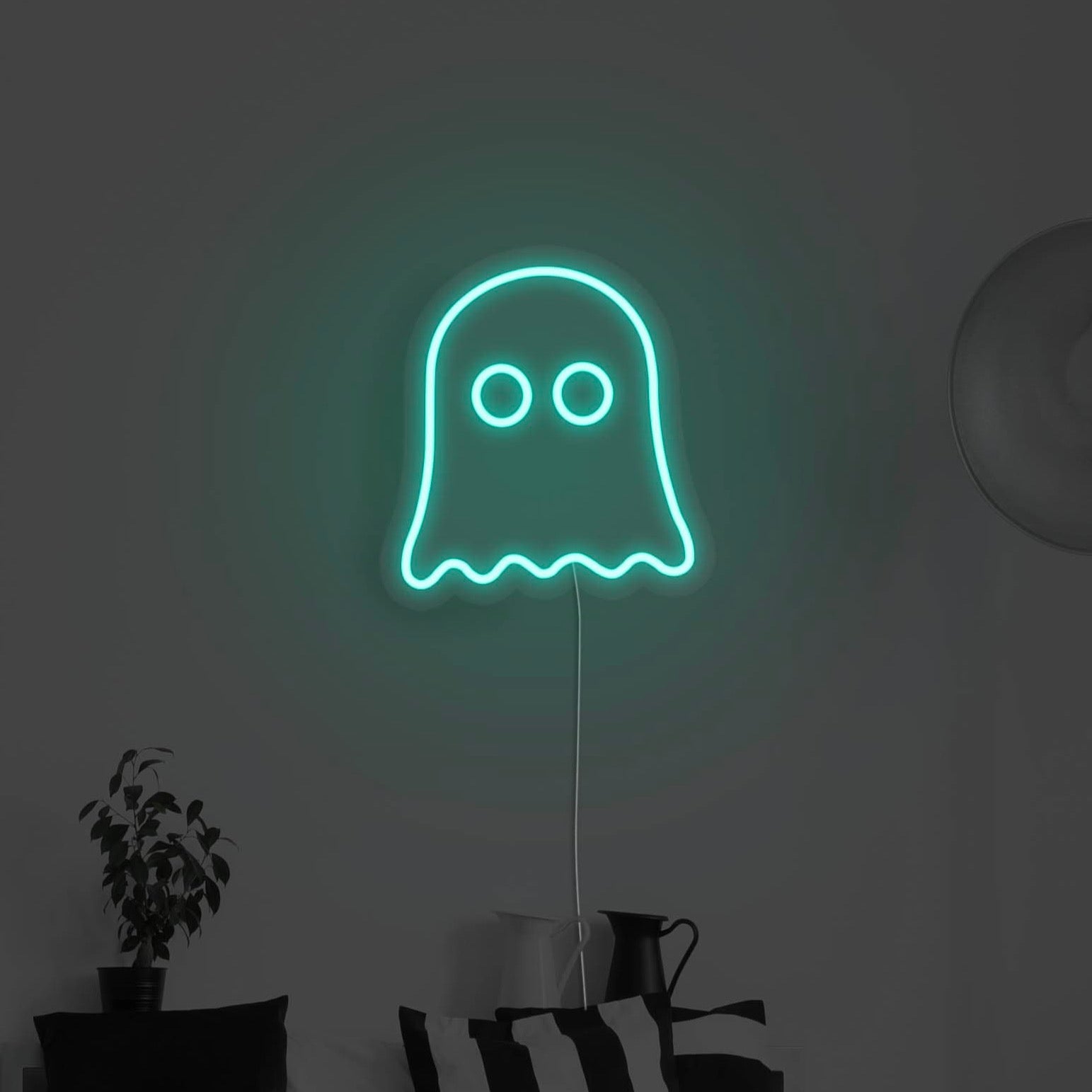 Ghost LED Neon Sign vista 1