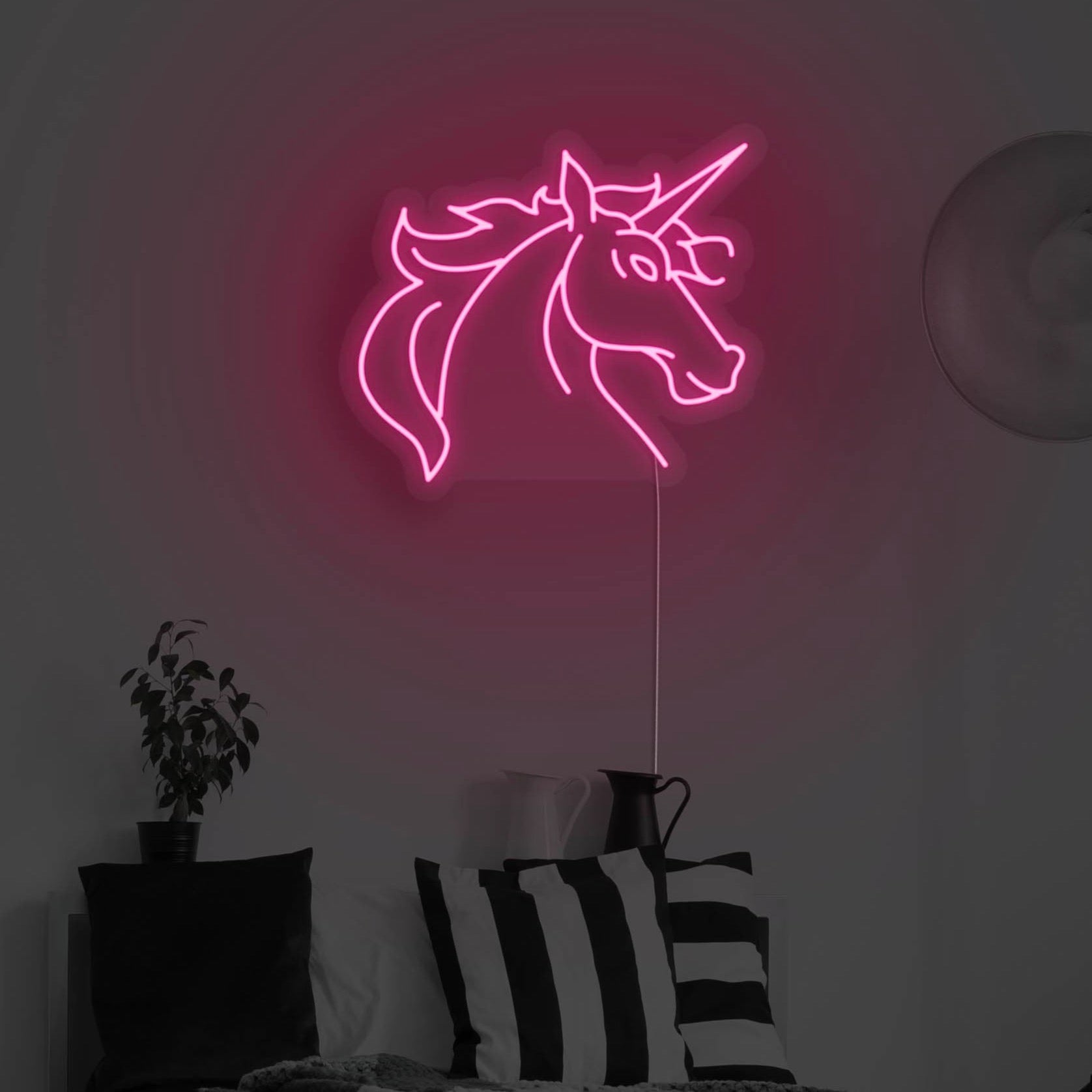 Unicorn LED Neon Sign vista 1