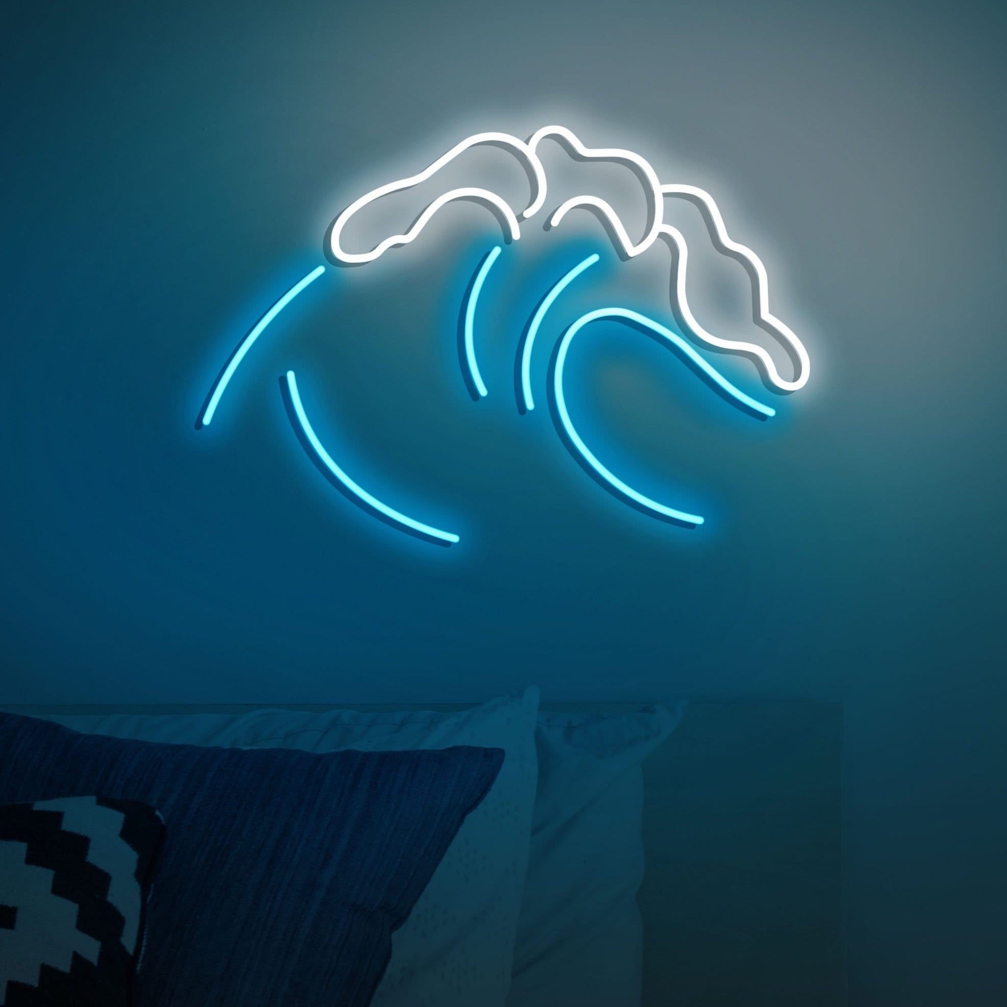 Wave LED Neon Sign vista 1